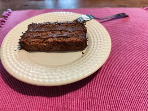 Slice of Chocolate Cake Stock Photos