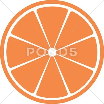 Slice of citrus fruit. Stock Illustration