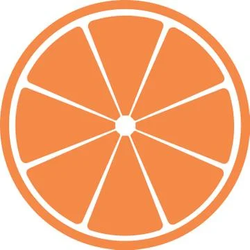 Slice of citrus fruit. Illustrazione stock