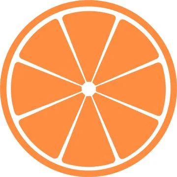 Slice of citrus fruit .  Stock Illustration