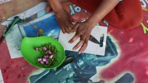 Slice cooking spices Stock Footage 201320065