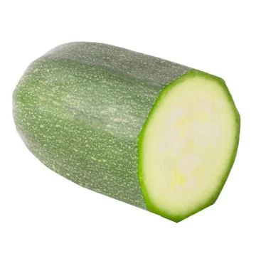 Slice courgette isolated on white background Stock Photos