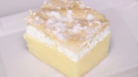 Slice Of Cream Pie Stock Footage 91581839
