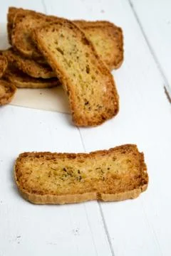 Slice of crostini Stock Photos