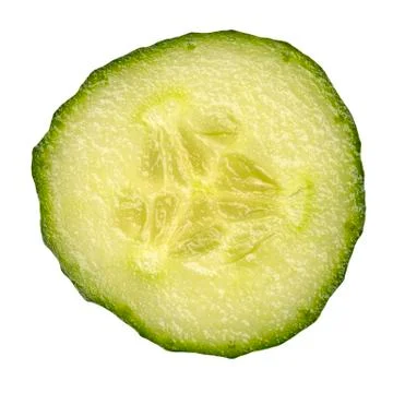 Slice cucumber isolated on a white background Stock Photos