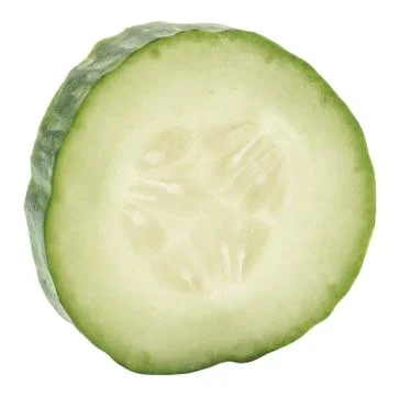 Slice of cucumber isolated on white background Stock Photos