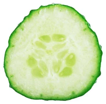 Slice of cucumber Stock Photos