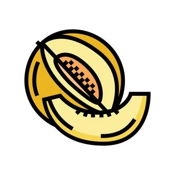 Slice cut melon color icon vector illustration Stock Illustration