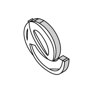 Slice cut melon isometric icon vector illustration Stock Illustration