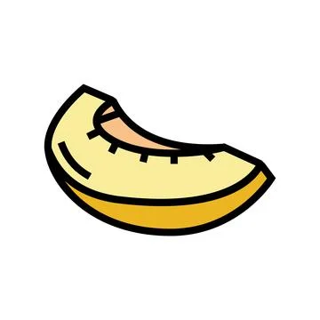 Slice cut yellow melon color icon vector illustration Stock Illustration