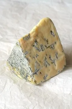 A Slice of Danish Blue cheese Stock Photos