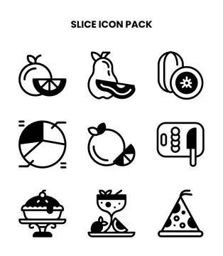 Slice DuoTone Bundle Icons Pack Illustrazione stock