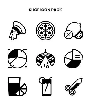 Slice DuoTone Design Icons Pack Stock Illustration