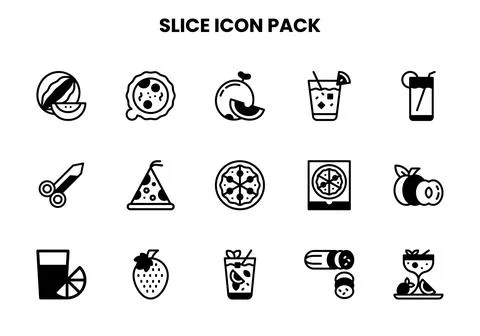 Slice DuoTone Scalable Icons Pack Illustrazione stock