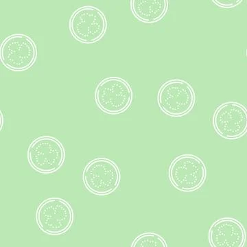 Slice eggplant line seamless pattern Stock Illustration