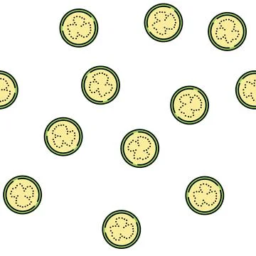 Slice eggplant vector seamless pattern Stock Illustration
