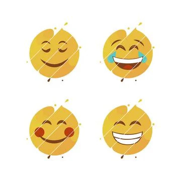 Slice emoticon smiley icon design collection 02 Illustrazione stock
