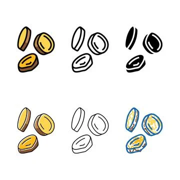 Slice fall sweet potato color mix icon vector Stock Illustration