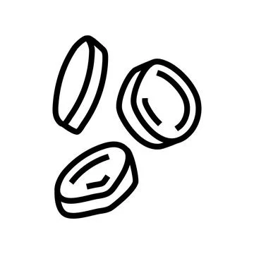 Slice fall sweet potato line icon vector illustration Illustrazione stock