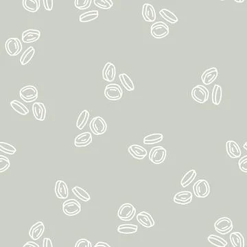 Slice fall sweet potato line seamless pattern 스톡 일러스트
