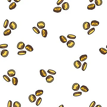 Slice fall sweet potato vector seamless pattern Stock Illustration