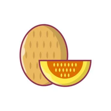 Slice flat color icon 스톡 일러스트