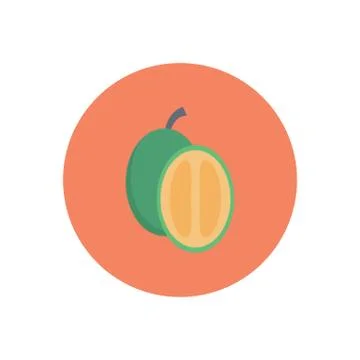 Slice flat color icon 스톡 일러스트