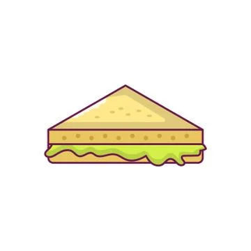Slice flat color icon イラスト素材