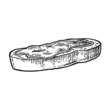 Slice of fresh bread with jam. 스톡 일러스트