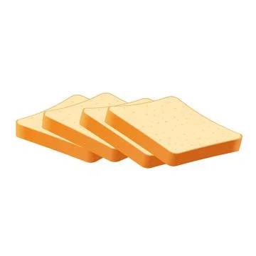 Slice of fresh bread for sandwich Illustration of food for shops Illustrazione stock