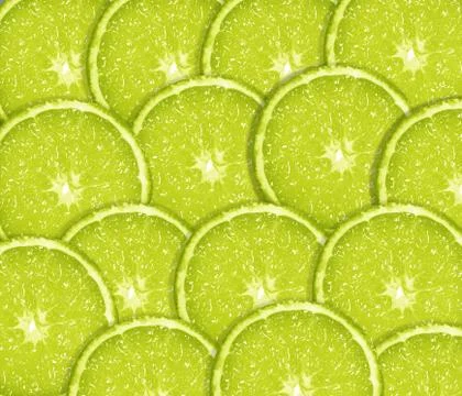 Slice of fresh lime Stock Photos