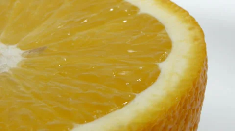 Slice of fresh orange isolated on white background Stock Footage 37102648
