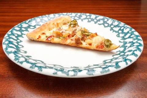 Slice of fresh pizza Stock Photos