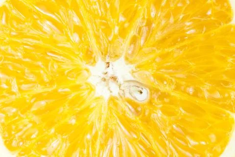 Slice of fresh ripe orange. Stock Photos