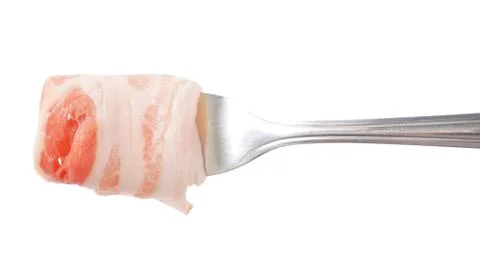 Slice of fresh side bacon Stock Photos