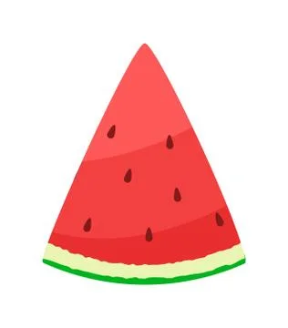 A slice of fresh watermelon fruit. Stock Illustration