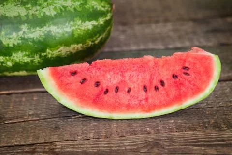 Slice of fresh watermelon Stock Photos