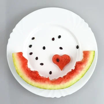 Slice of fresh watermelon Stock Photos