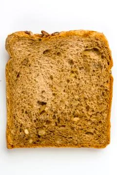 Slice of fresh white bread Stock Photos