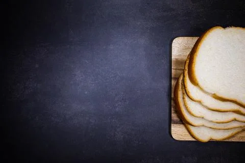 Slice of fresh white toast bread Stock Photos
