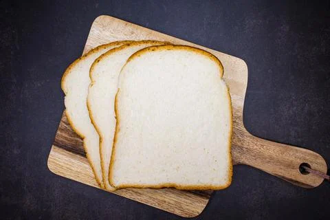 Slice of fresh white toast bread 写真素材