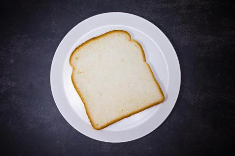 Slice of fresh white toast bread 写真素材