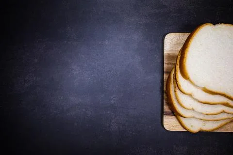 Slice of fresh white toast bread Stock Photos