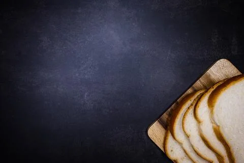 Slice of fresh white toast bread Stock Photos