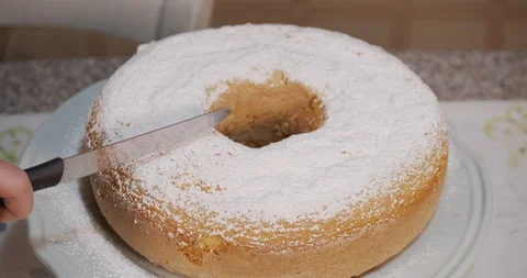 Slice freshly baked dessert Stock Footage 129163460
