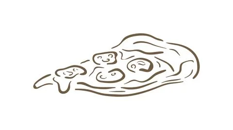 A Slice Of Fruit Turnover Or A Sweet Pastry Pizza Vector Illustration Art Stock Illustration