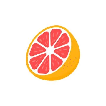 Slice of grapefruit icon. Stock Illustration