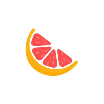 Slice of grapefruit icon. Stock Illustration