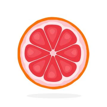 Slice of grapefruit Stock Illustration