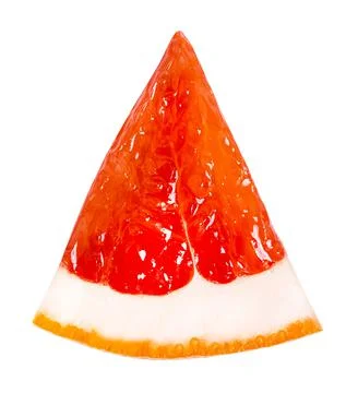 Slice of grapefruit isolated on white background Stock Photos